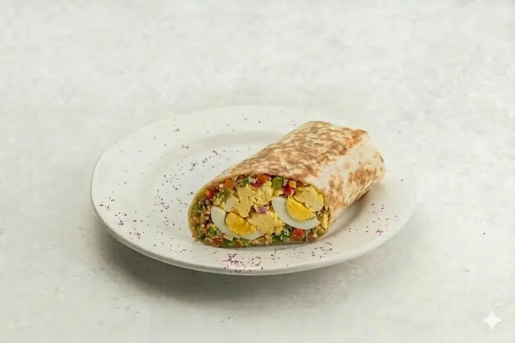 Boiled Egg wrap with veggies (H)