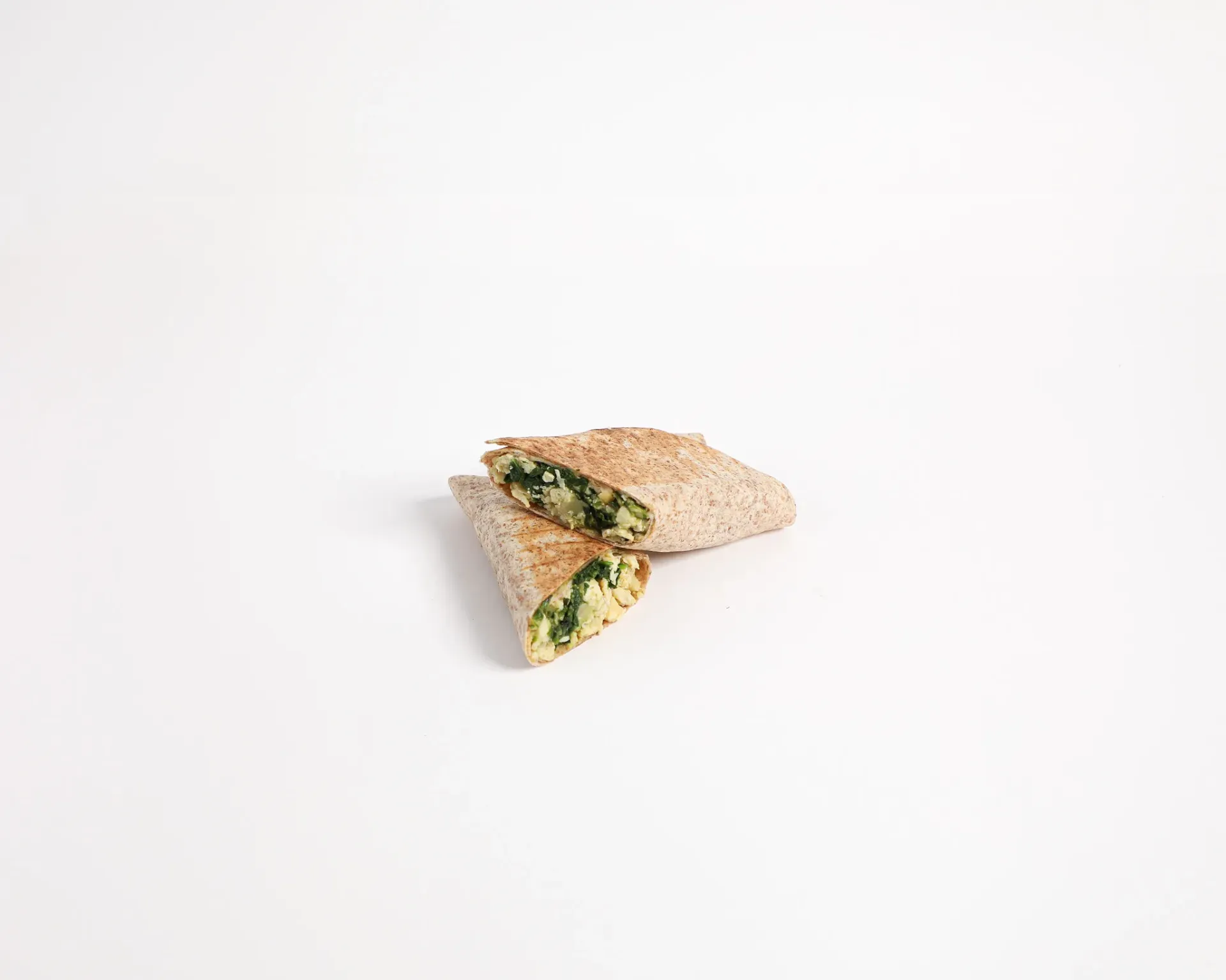 Scrambled Eggs with Spinach and Avocado wrap
